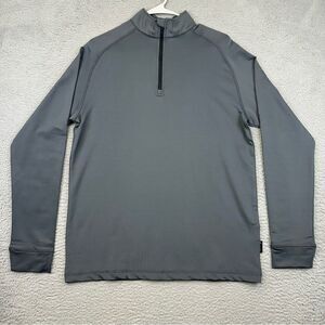 Swannies Golf‎ Sweater Mens Medium Gray Pullover 1/4 Zip Stretch Repreve 23 NEW